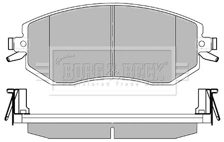 BORG & BECK Комплект тормозных колодок, дисковый тормоз BBP2426